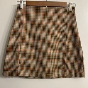 Plaid mini skirt